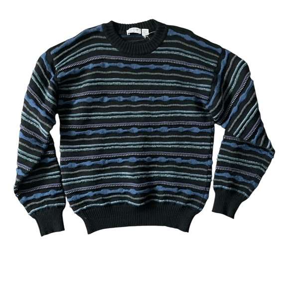 Vintage 90s pure Wool  knit sweater Steven Windson by Damon Coogi-inspired LG - Picture 7 of 7